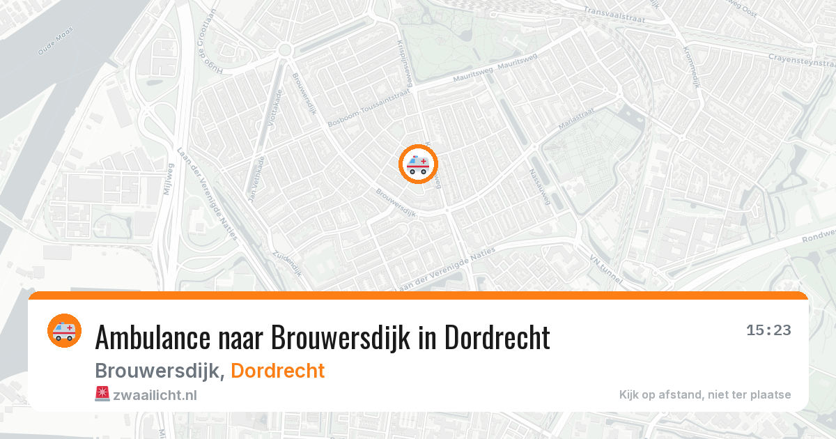 Ambulance naar Brouwersdijk in Dordrecht — 21 mei 2026