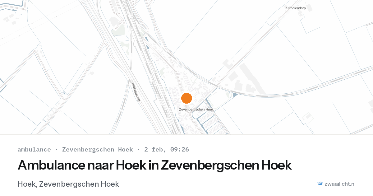 Ambulance naar Hoek in Zevenbergschen Hoek — 2 feb 2026