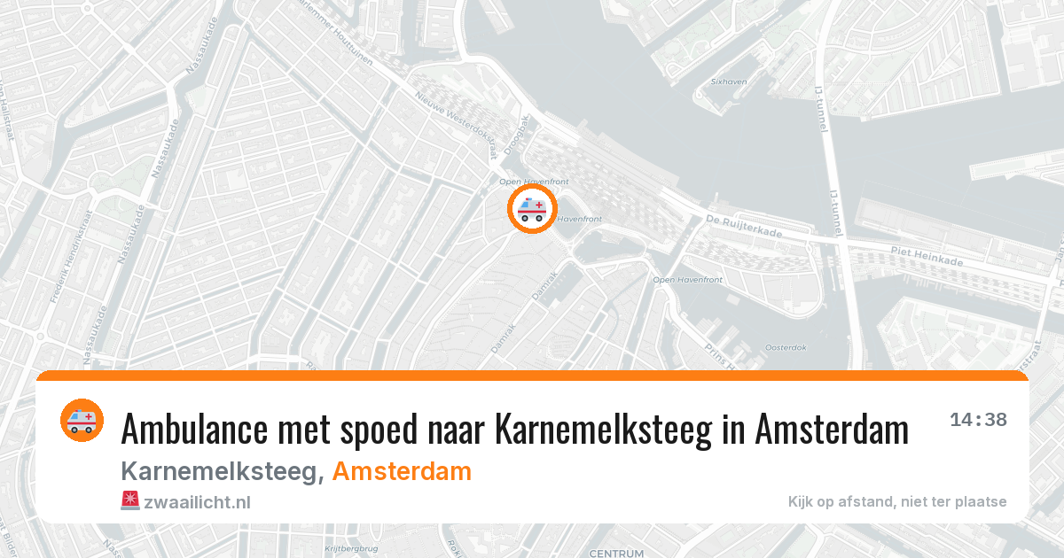 Ambulance met spoed naar Karnemelksteeg in Amsterdam — 3 aug 2026