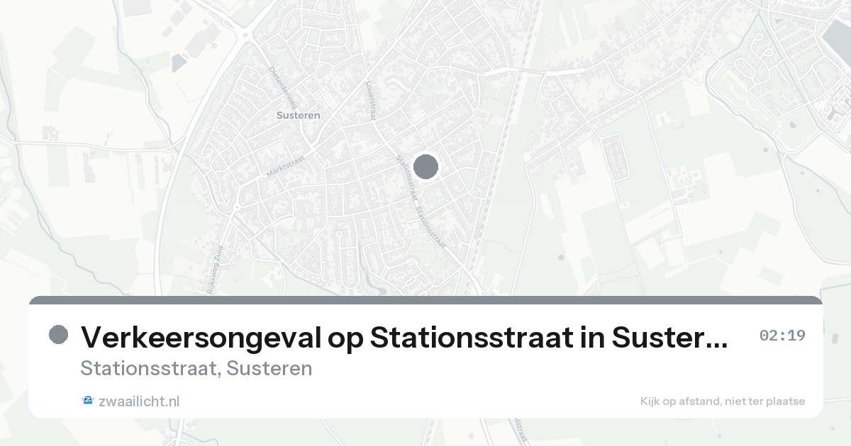 Verkeersongeval op Stationsstraat in Susteren — 22 aug 2026