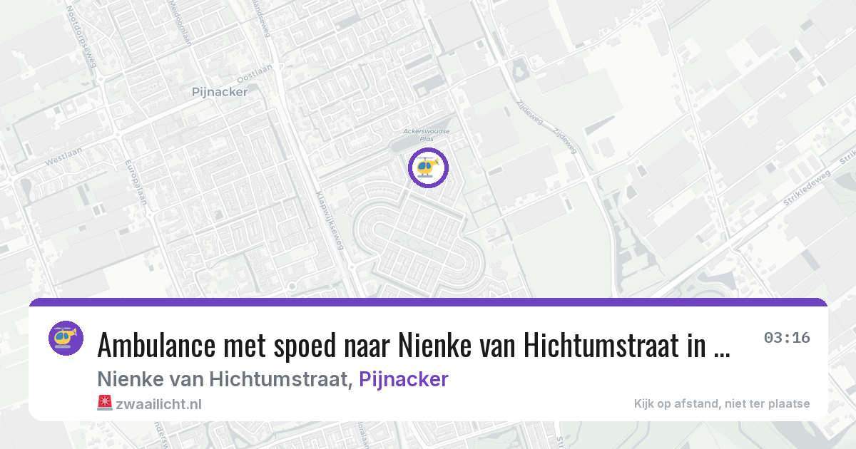 Ambulance met spoed naar Nienke van Hichtumstraat in Pijnacker — 23 jun 2026