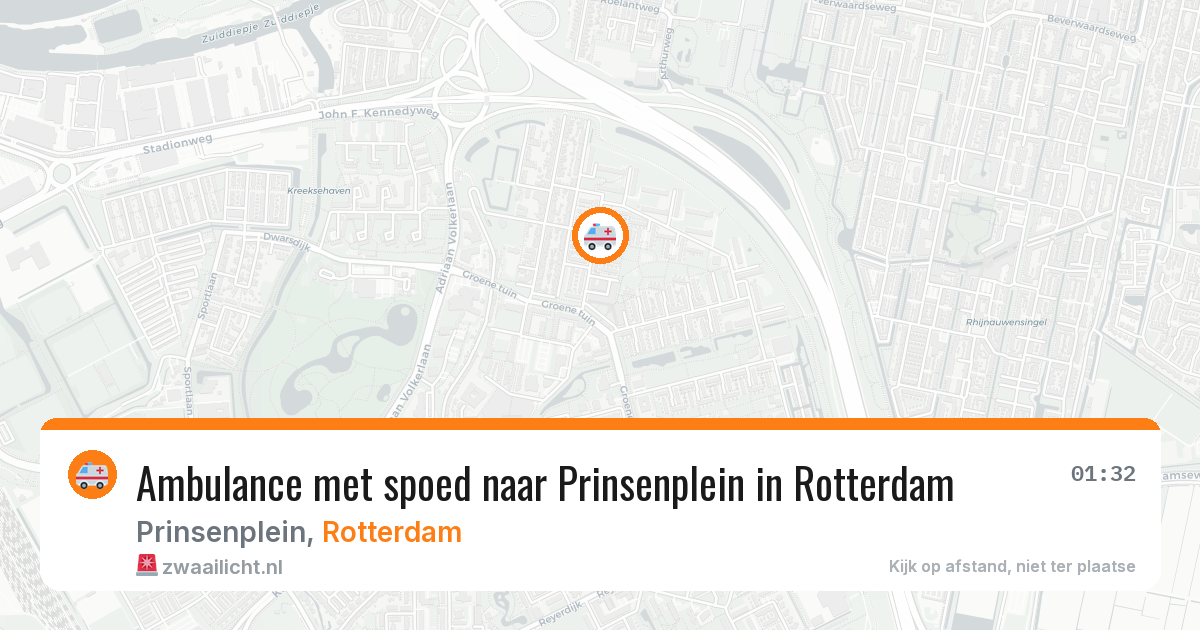 Ambulance met spoed naar Prinsenplein in Rotterdam — 27 mei 2026