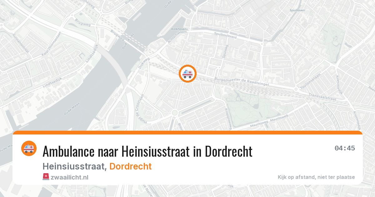 Ambulance naar Heinsiusstraat in Dordrecht — 1 jul 2026