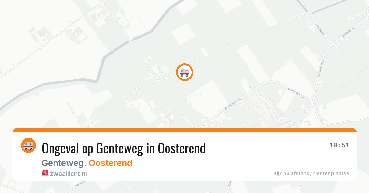 Ongeval op Genteweg in Oosterend — 3 aug 2026
