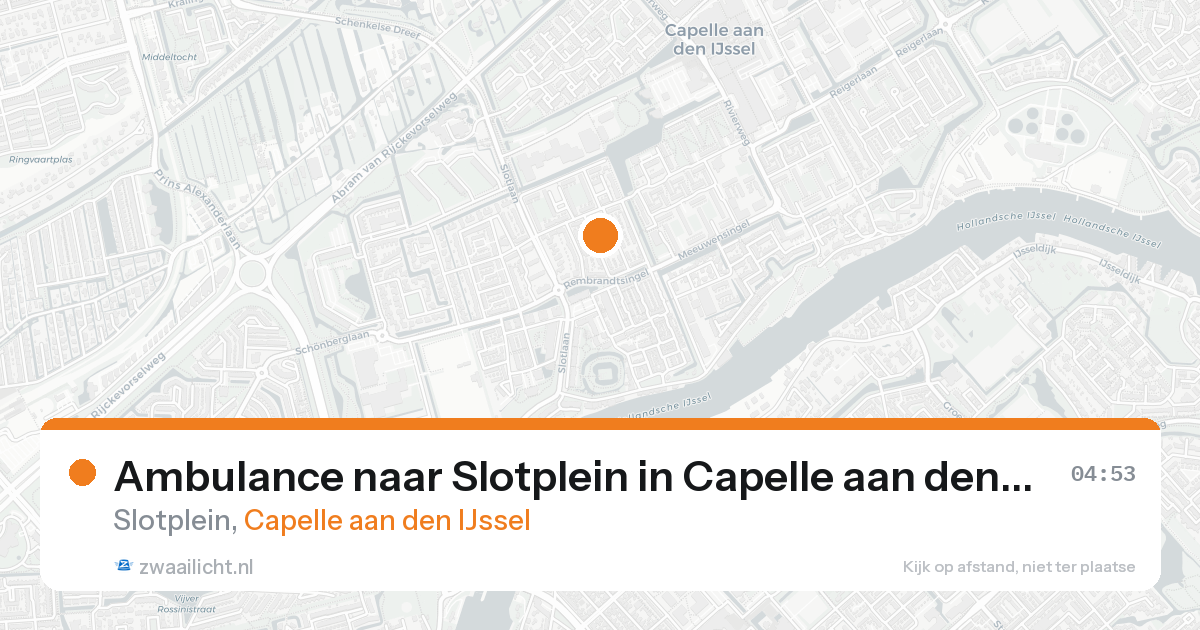 Ambulance naar Slotplein in Capelle aan den IJssel — 17 aug 2026