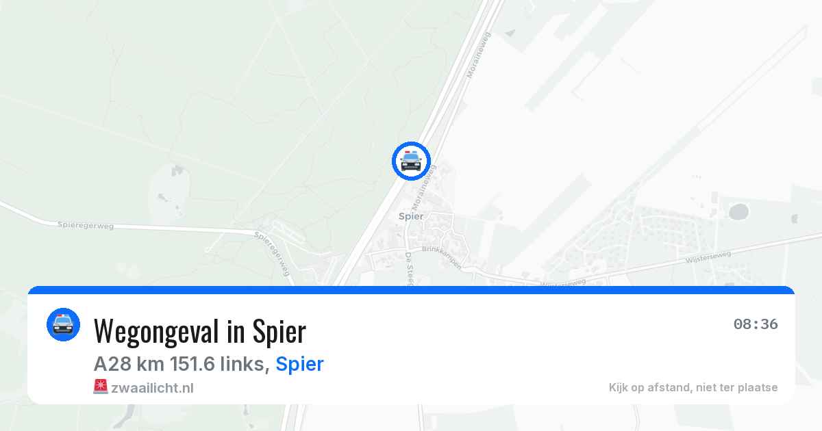 Wegongeval in Spier — 15 jul 2026