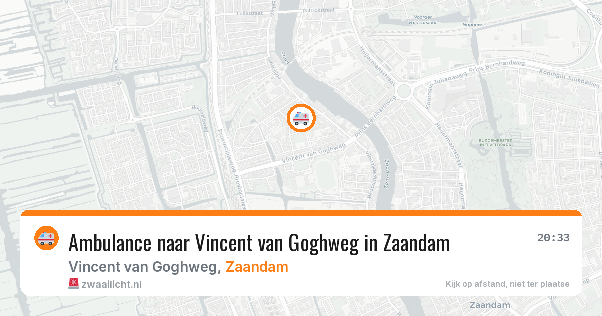 Ambulance naar Vincent van Goghweg in Zaandam — 1 aug 2026