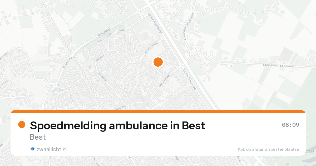 Spoedmelding ambulance in Best — 17 aug 2026