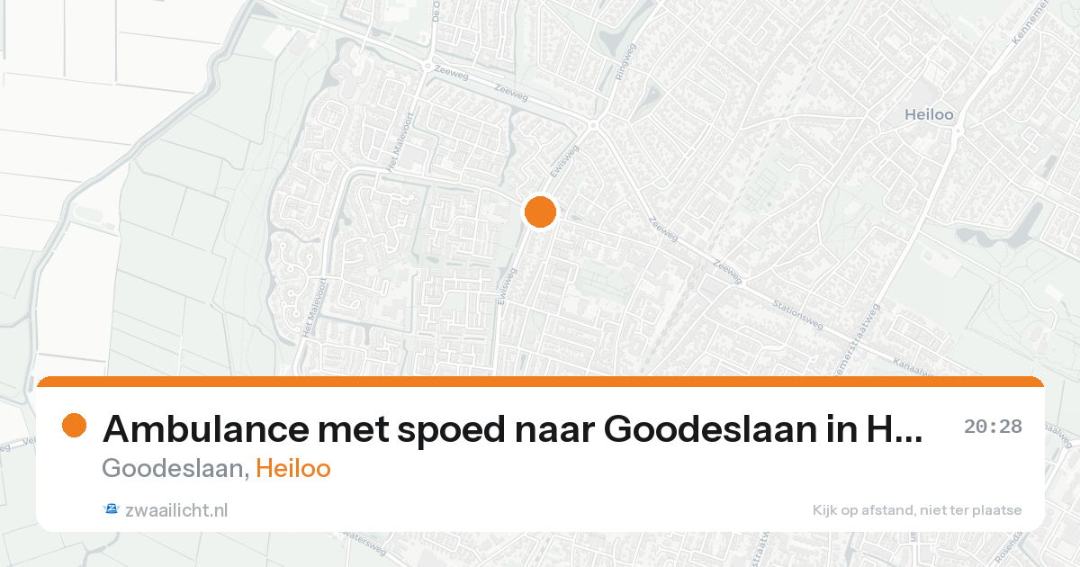 Ambulance met spoed naar Goodeslaan in Heiloo — 15 aug 2026