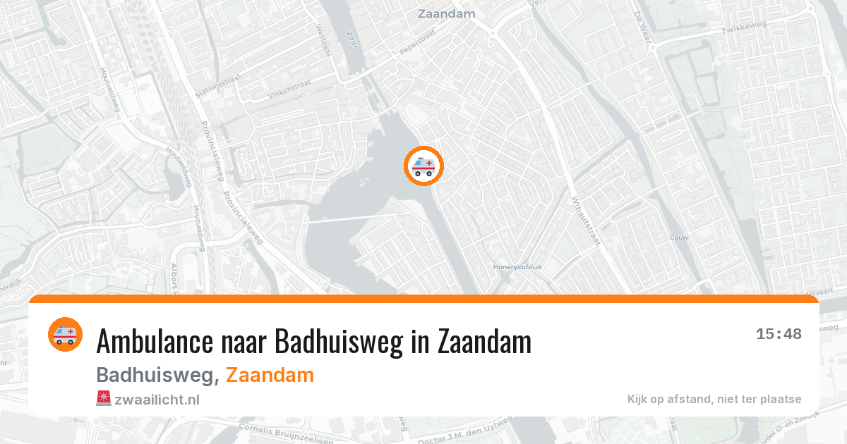Ambulance naar Badhuisweg in Zaandam — 24 mei 2026