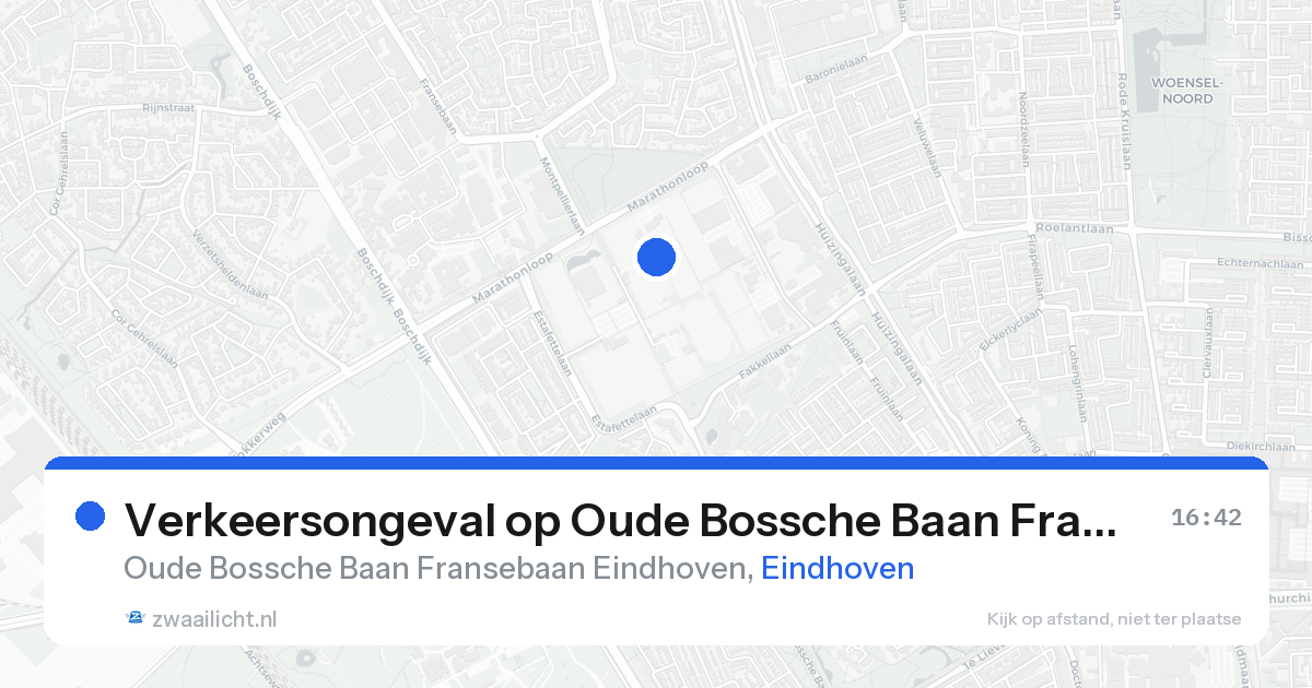 Verkeersongeval op Oude Bossche Baan Fransebaan Eindhoven in Eindhoven — 18 aug 2026