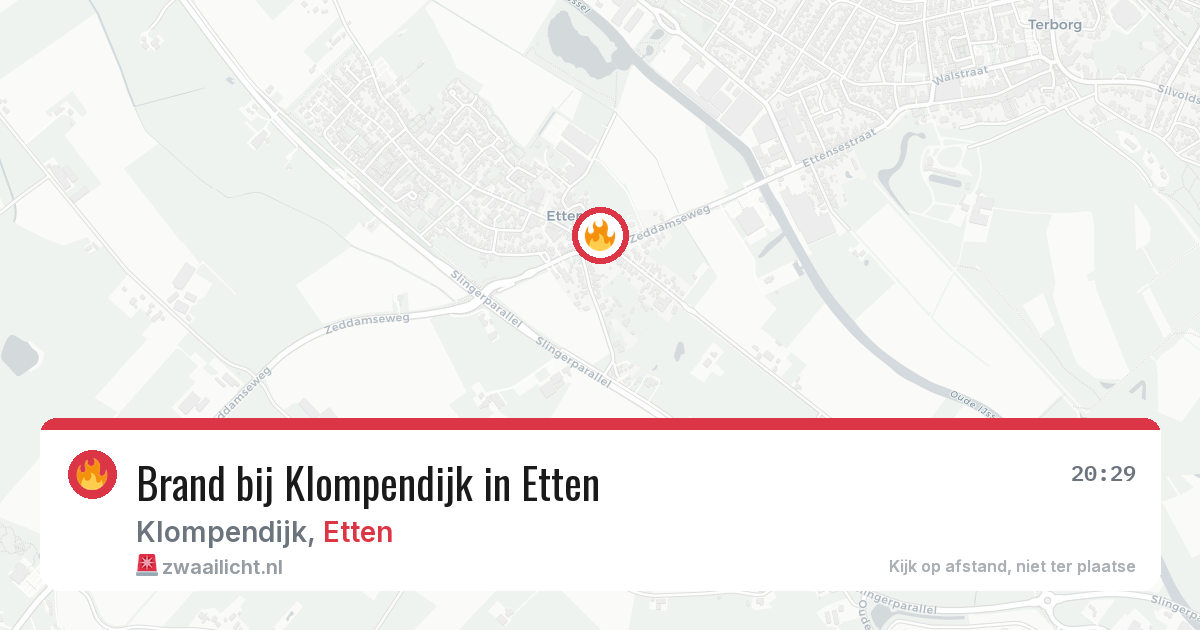 Brand bij Klompendijk in Etten — 26 mei 2026