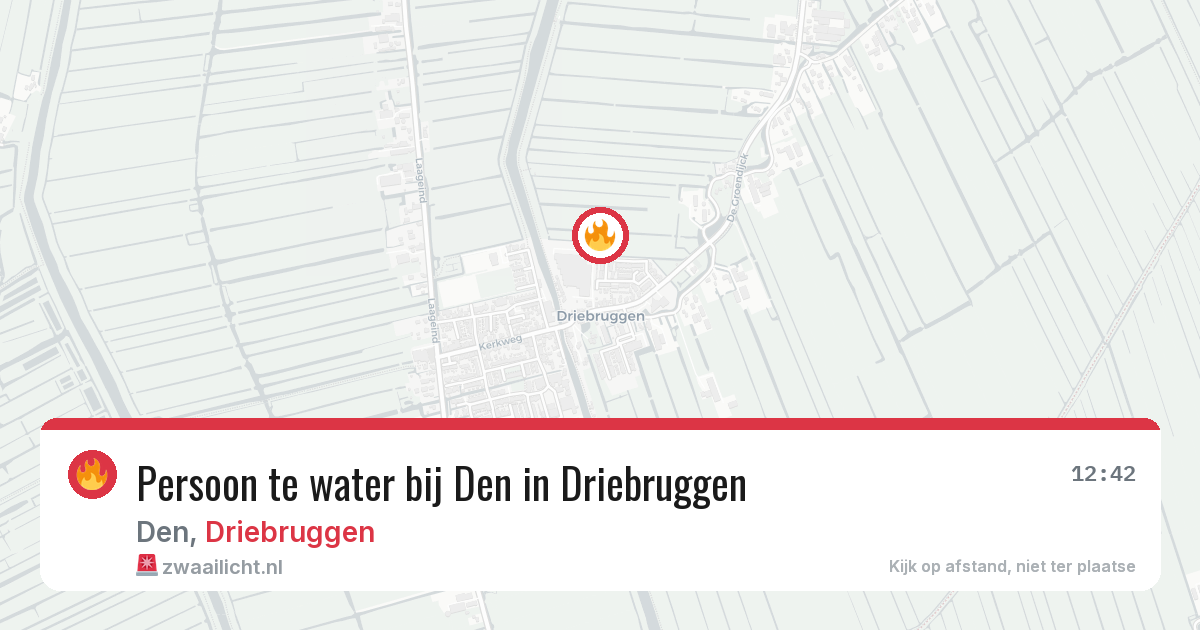 Persoon te water bij Den in Driebruggen — 8 feb 2026