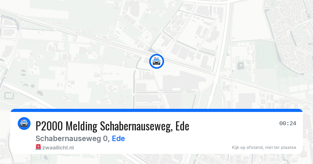 P2000 Melding Schabernauseweg, Ede — 25 jun 2026