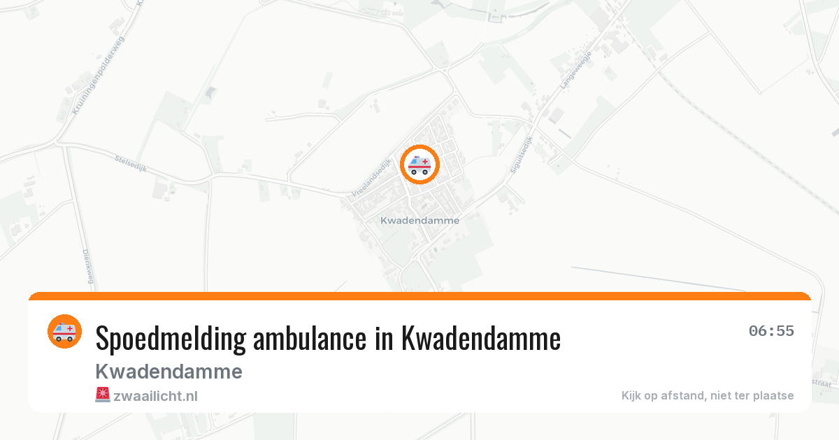 Spoedmelding ambulance in Kwadendamme — 29 jun 2026