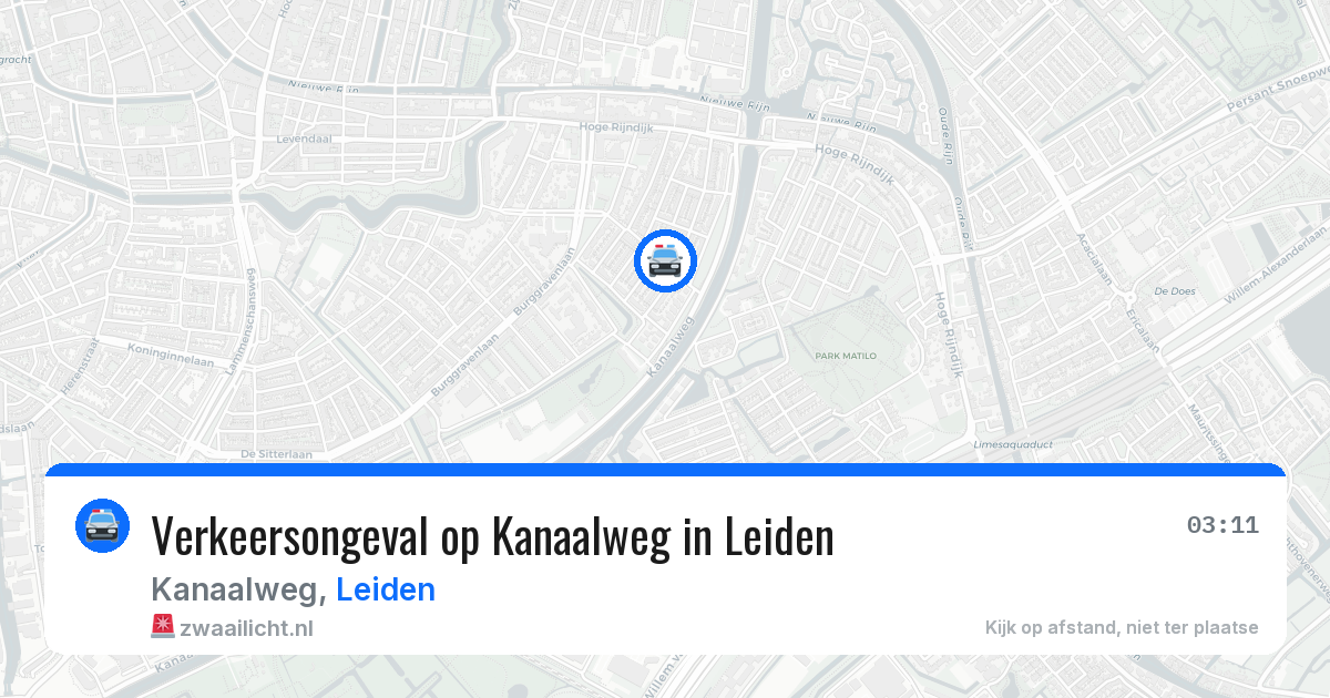 Verkeersongeval op Kanaalweg in Leiden — 17 jun 2026