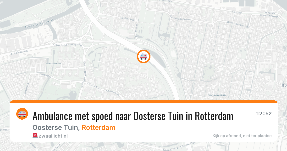Ambulance met spoed naar Oosterse Tuin in Rotterdam — 11 aug 2026