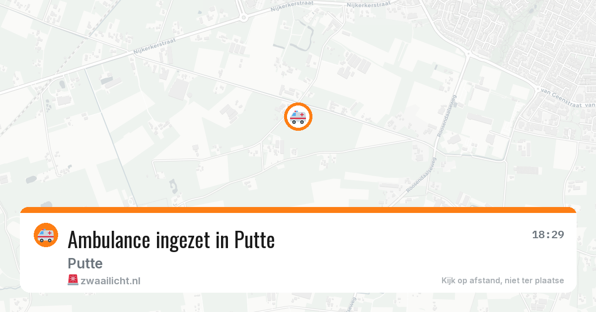 Ambulance ingezet in Putte — 30 mrt 2026