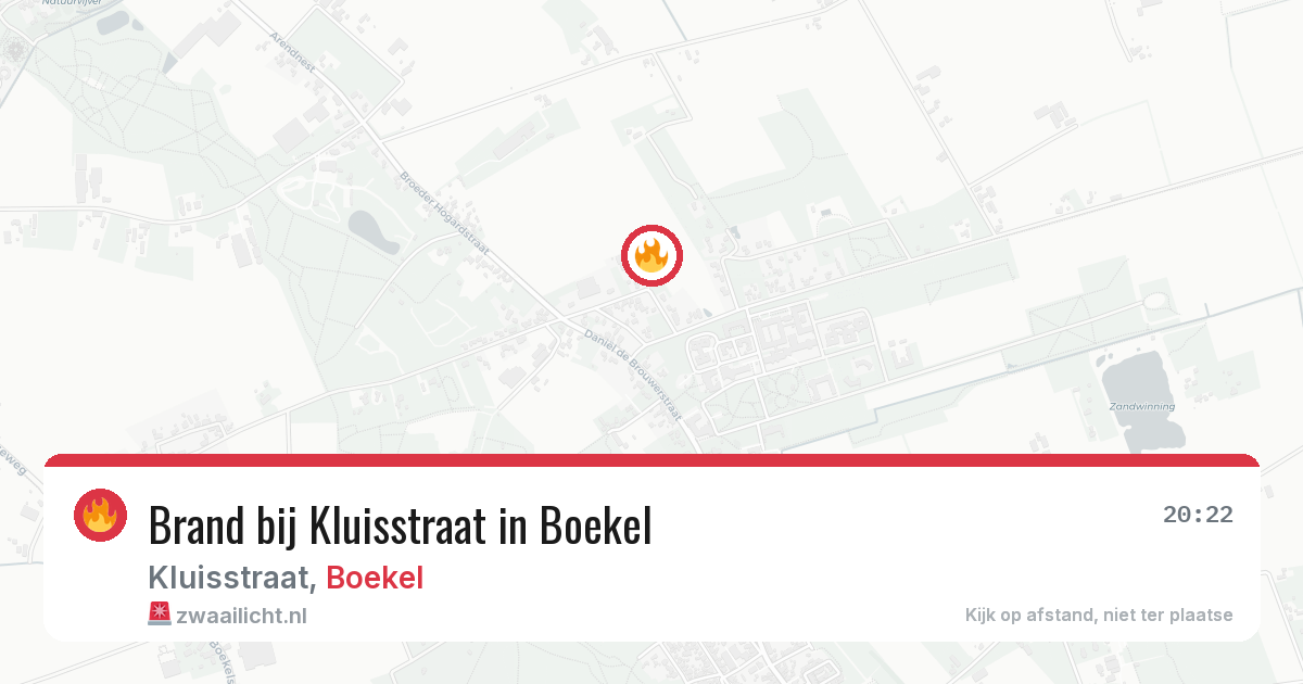 Brand bij Kluisstraat in Boekel — 2 apr 2026
