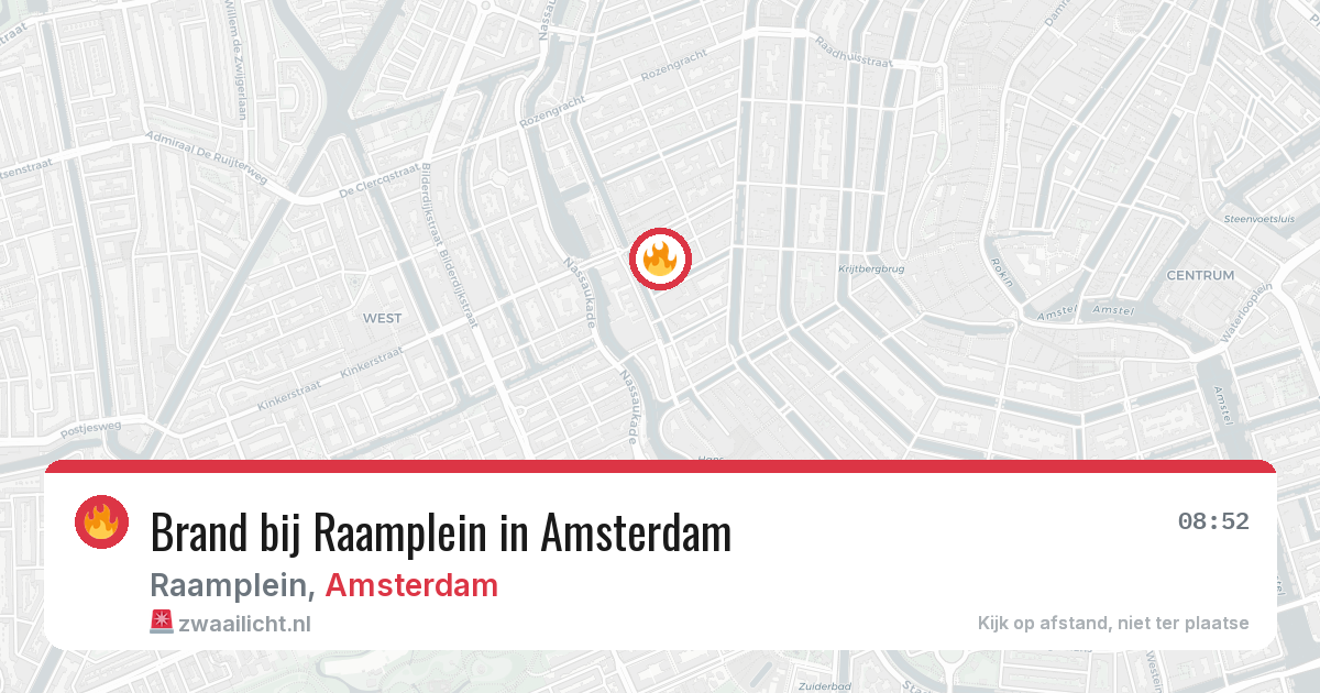 Brand bij Raamplein in Amsterdam — 21 apr 2026