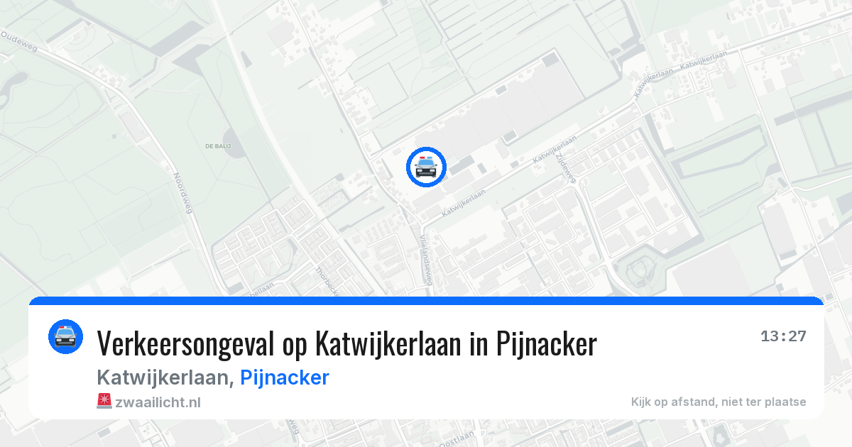 Verkeersongeval op Katwijkerlaan in Pijnacker — 9 jun 2026