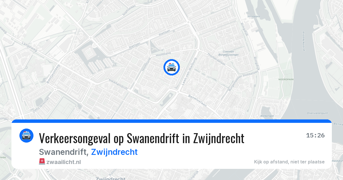 Verkeersongeval op Swanendrift in Zwijndrecht — 12 jun 2026