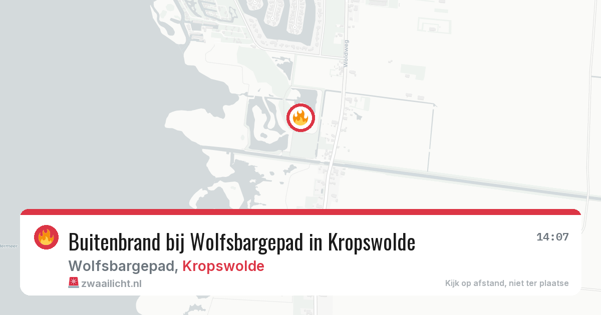 Buitenbrand bij Wolfsbargepad in Kropswolde — 4 apr 2026