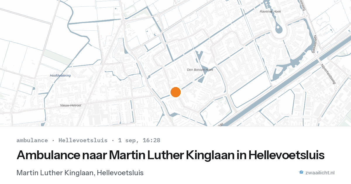 Ambulance naar Martin Luther Kinglaan in Hellevoetsluis — 1 sep 2026