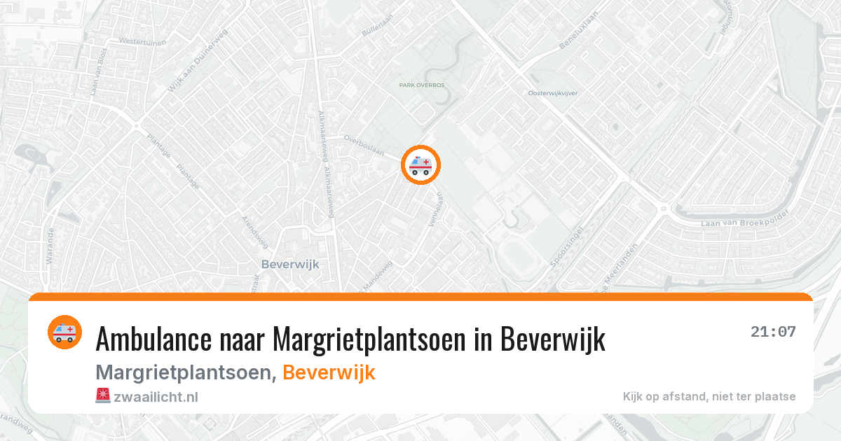 Ambulance naar Margrietplantsoen in Beverwijk — 16 apr 2026