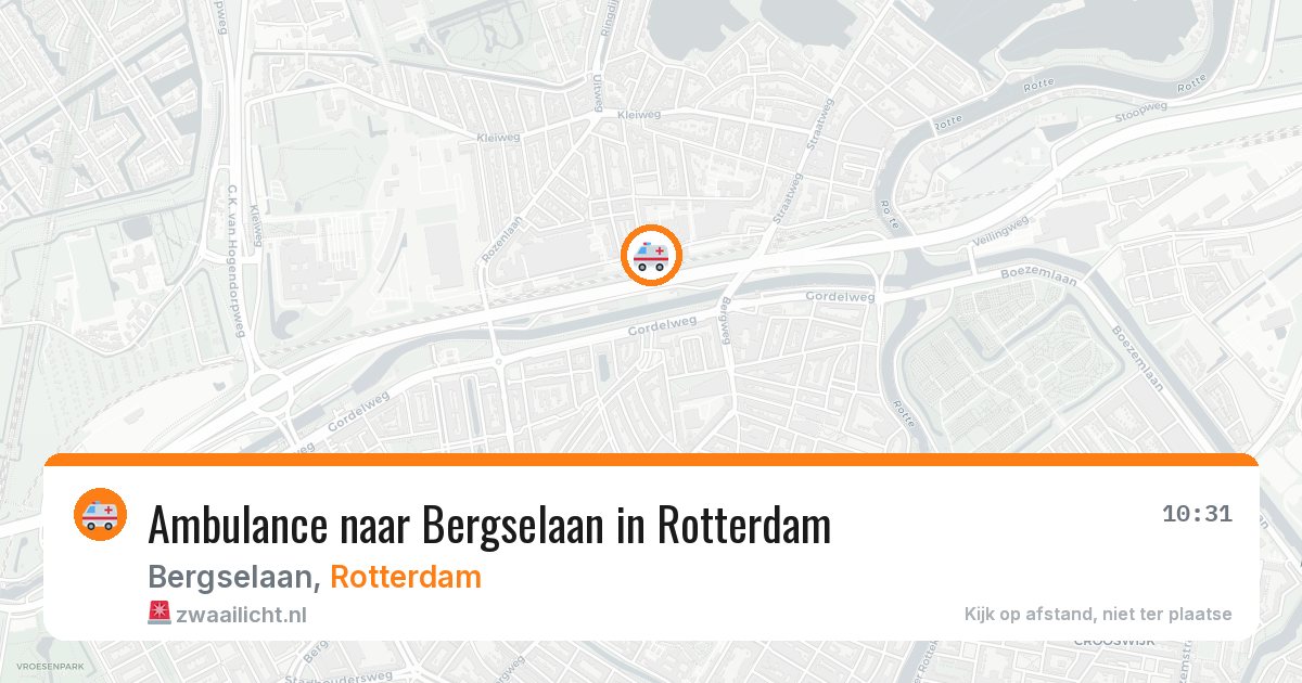 Ambulance naar Bergselaan in Rotterdam — 4 jun 2026