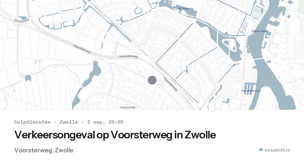 Verkeersongeval op Voorsterweg in Zwolle — 1 sep 2026