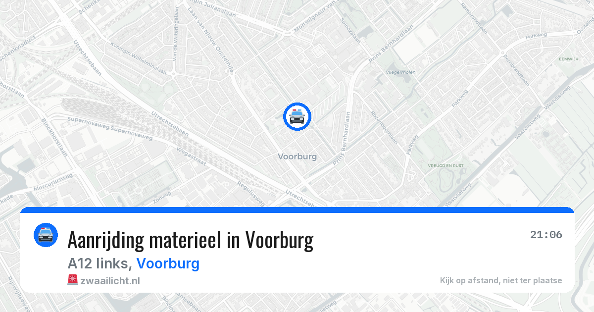 Aanrijding materieel in Voorburg — 7 aug 2026