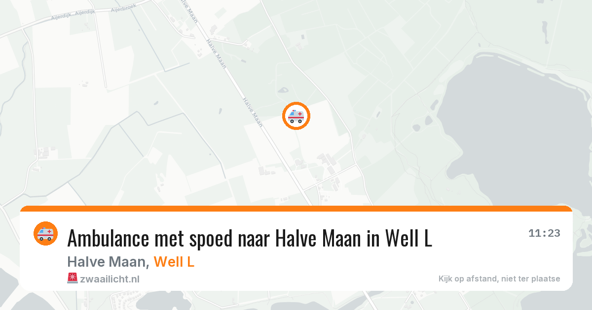 Ambulance met spoed naar Halve Maan in Well L — 11 jul 2026