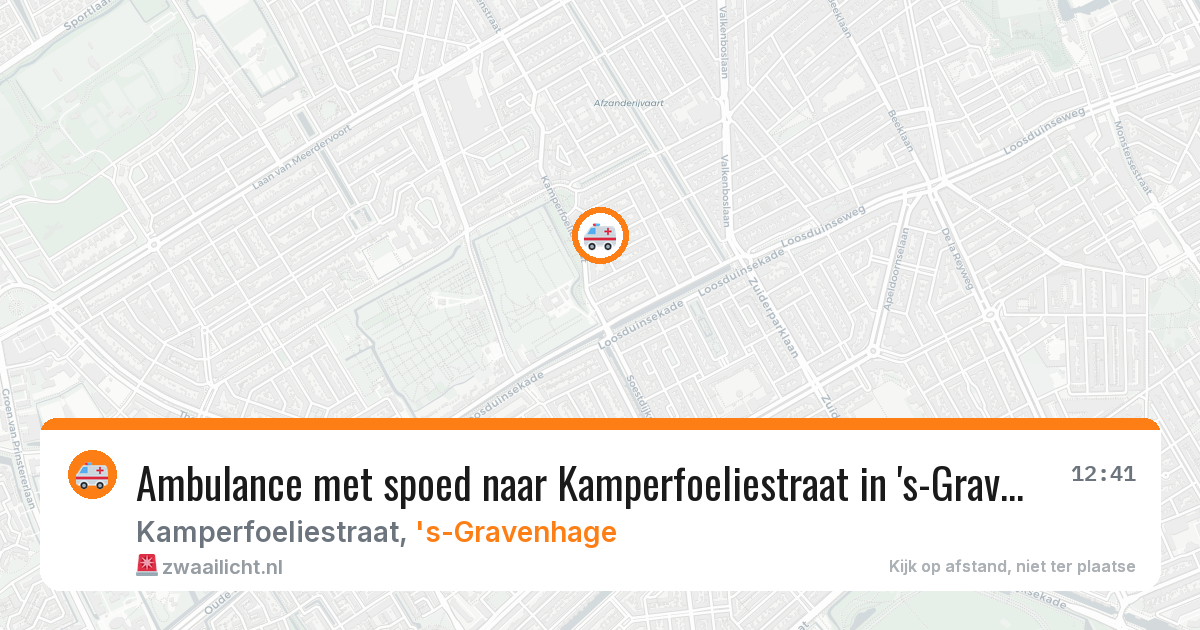 Ambulance met spoed naar Kamperfoeliestraat in 's-Gravenhage — 9 apr 2026