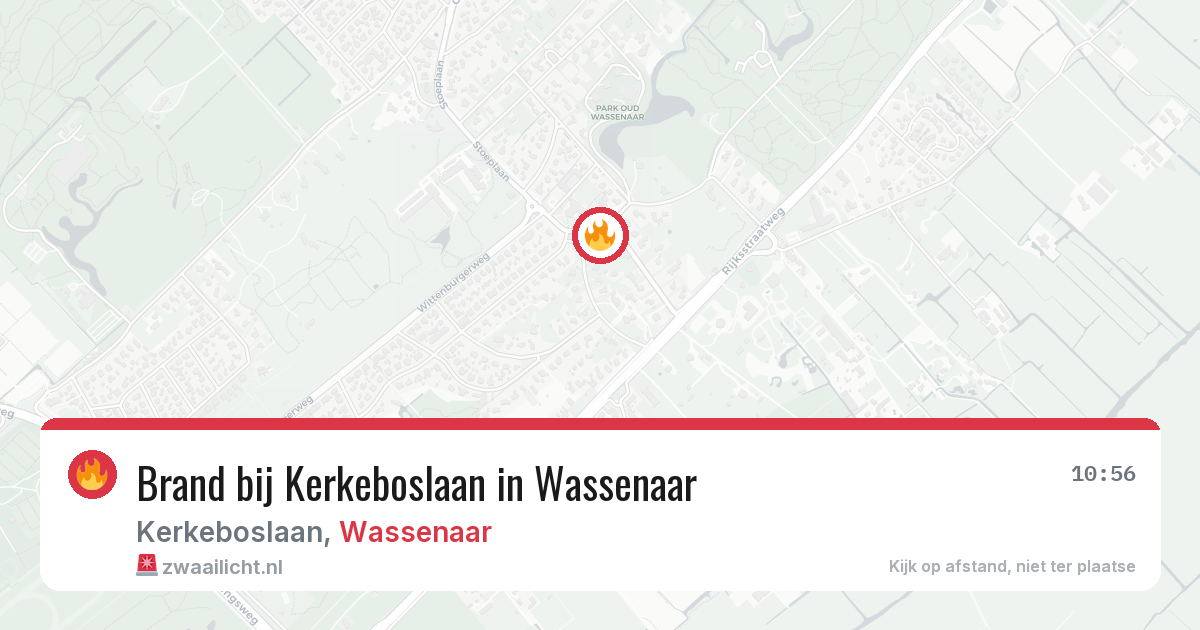 Brand bij Kerkeboslaan in Wassenaar — 28 jun 2026