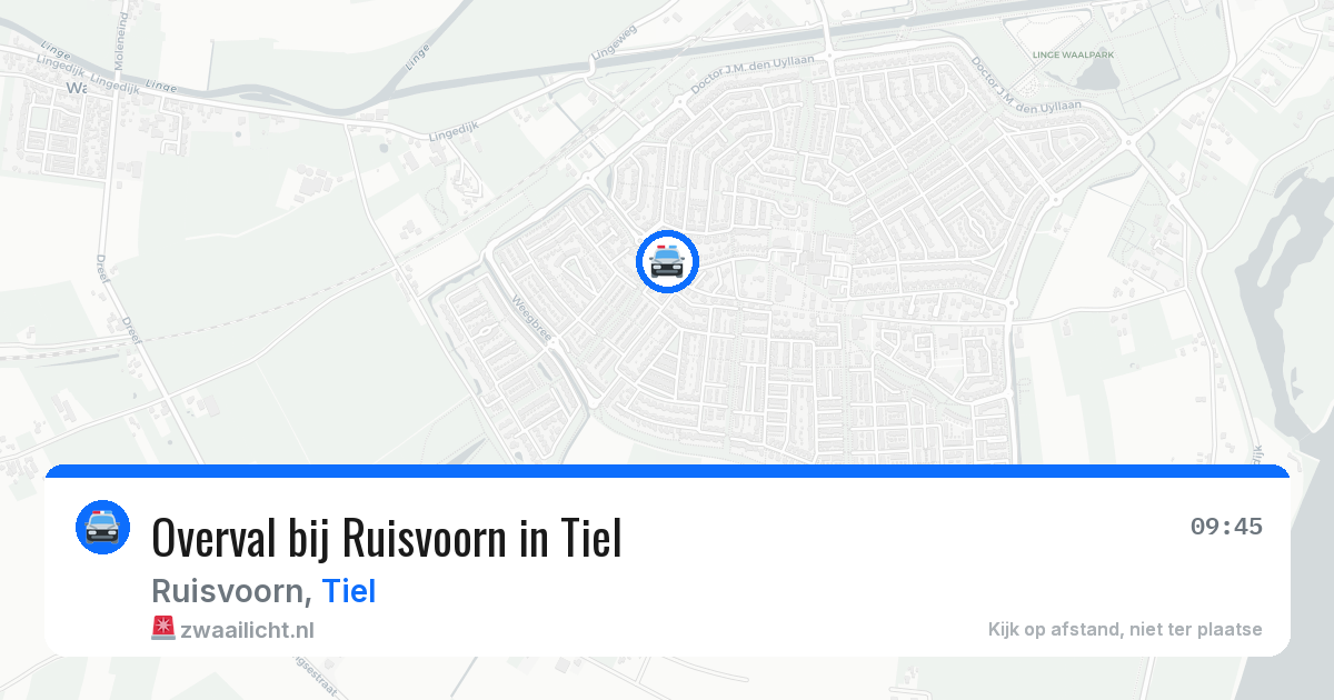 Overval bij Ruisvoorn in Tiel — 31 mei 2026