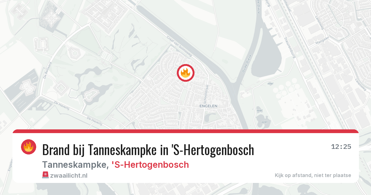 Brand bij Tanneskampke in 'S-Hertogenbosch — 27 apr 2026