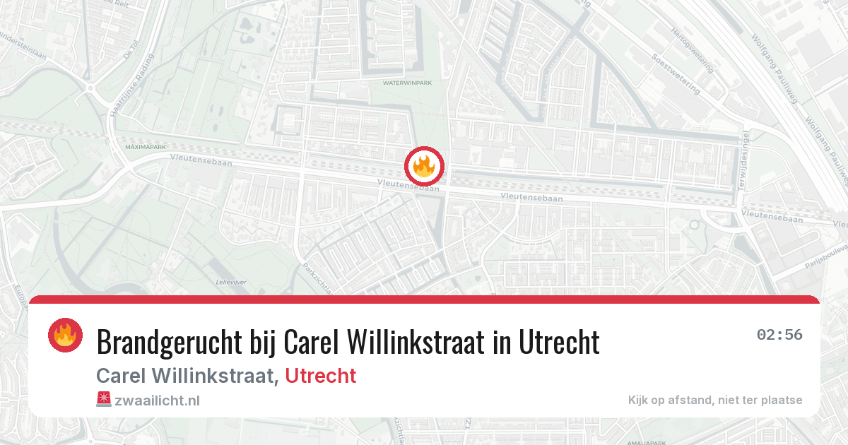 Brandgerucht bij Carel Willinkstraat in Utrecht — 24 jun 2026