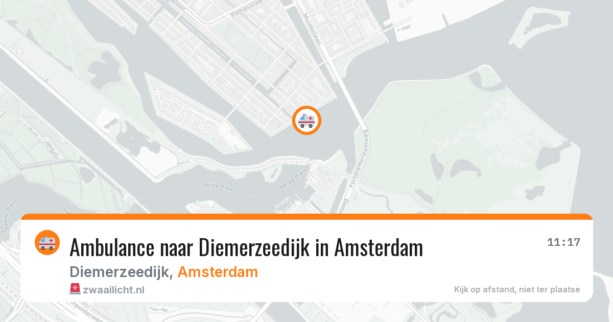Ambulance naar Diemerzeedijk in Amsterdam — 24 mei 2026