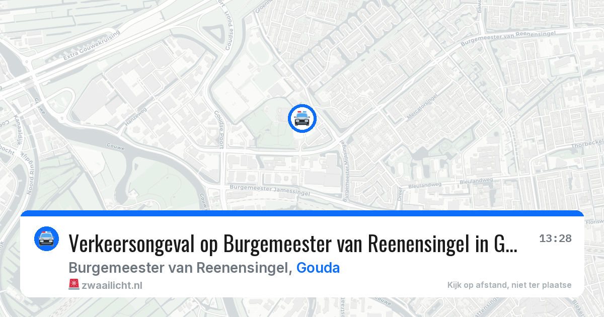 Verkeersongeval op Burgemeester van Reenensingel in Gouda — 22 jan 2026