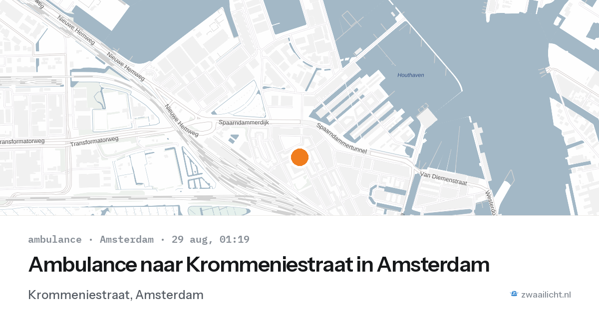 Ambulance naar Krommeniestraat in Amsterdam — 28 aug 2026