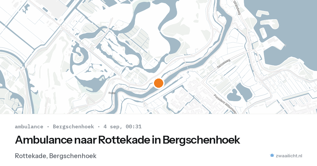 Ambulance naar Rottekade in Bergschenhoek — 3 sep 2026