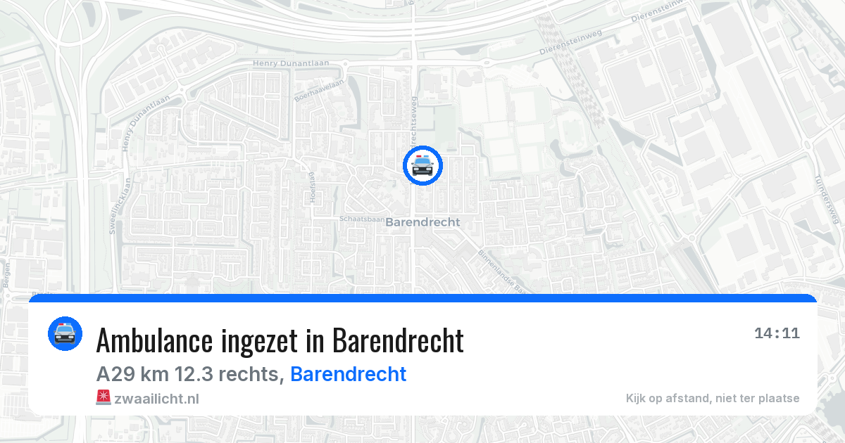Ambulance ingezet in Barendrecht — 10 jun 2026