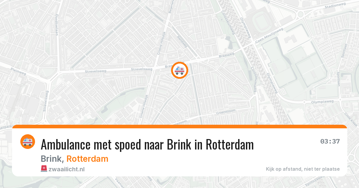 Ambulance met spoed naar Brink in Rotterdam — 18 jul 2026