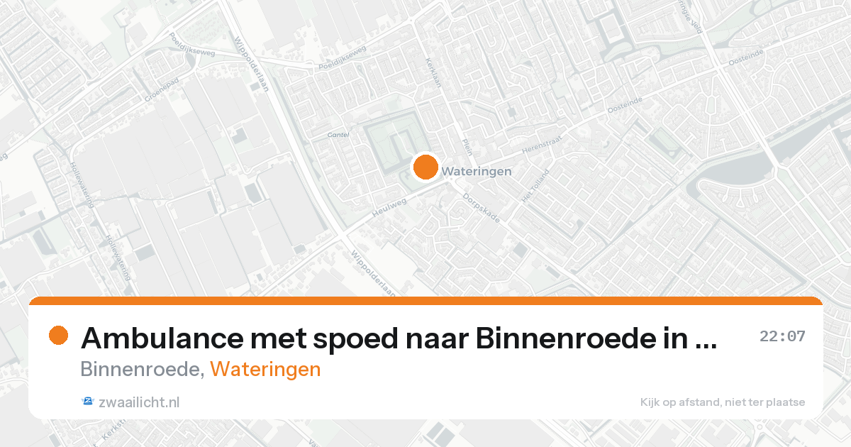 Ambulance met spoed naar Binnenroede in Wateringen — 19 aug 2026