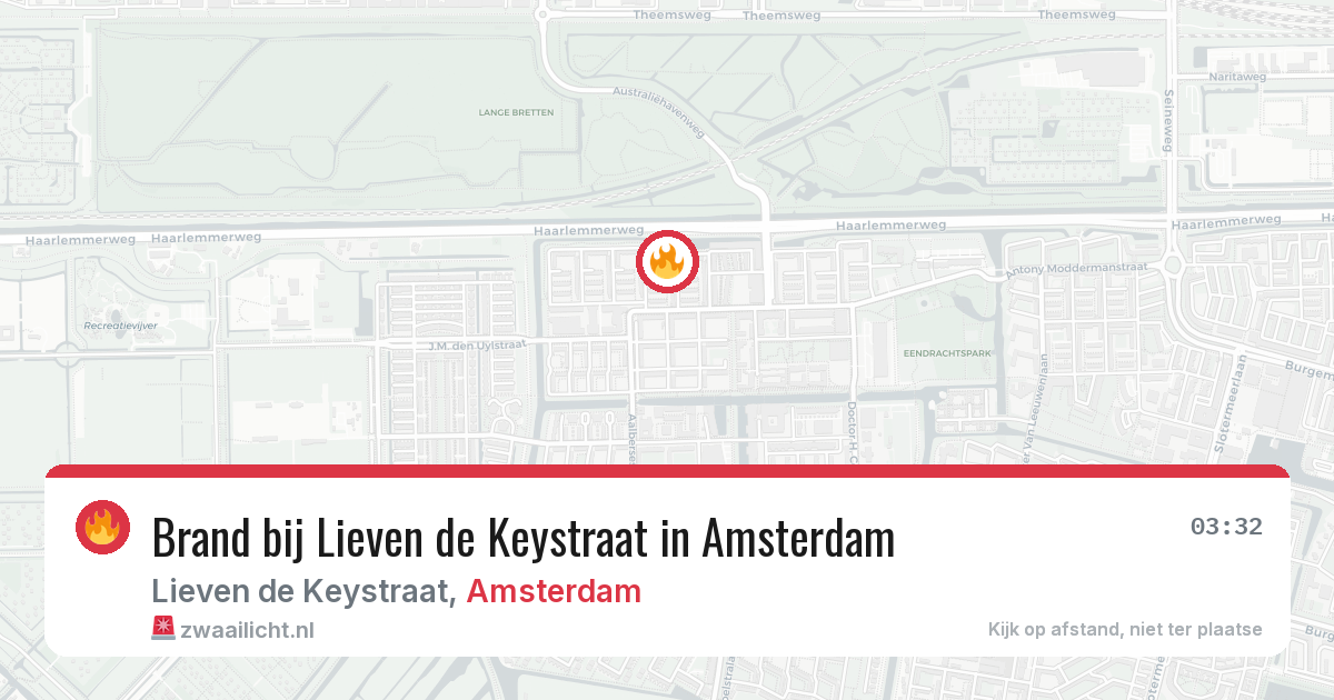 Brand bij Lieven de Keystraat in Amsterdam — 20 mei 2026