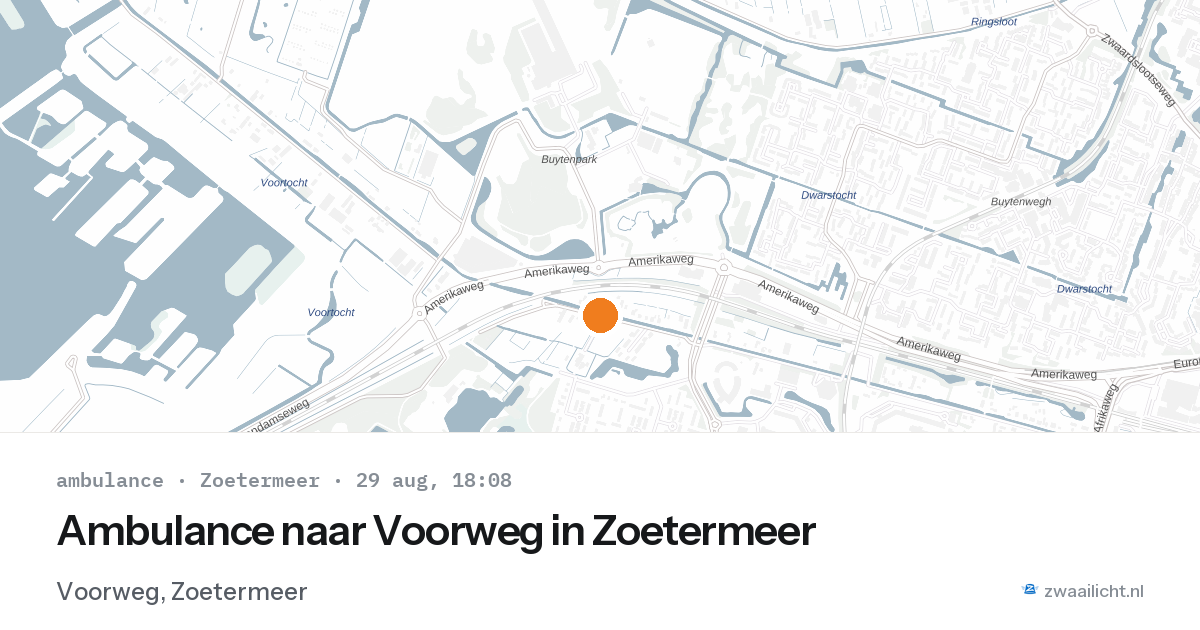 Ambulance naar Voorweg in Zoetermeer — 29 aug 2026