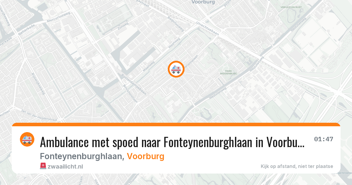 Ambulance met spoed naar Fonteynenburghlaan in Voorburg — 13 mei 2026