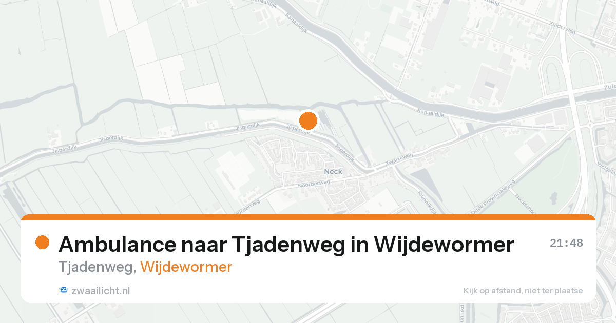 Ambulance naar Tjadenweg in Wijdewormer — 17 aug 2026