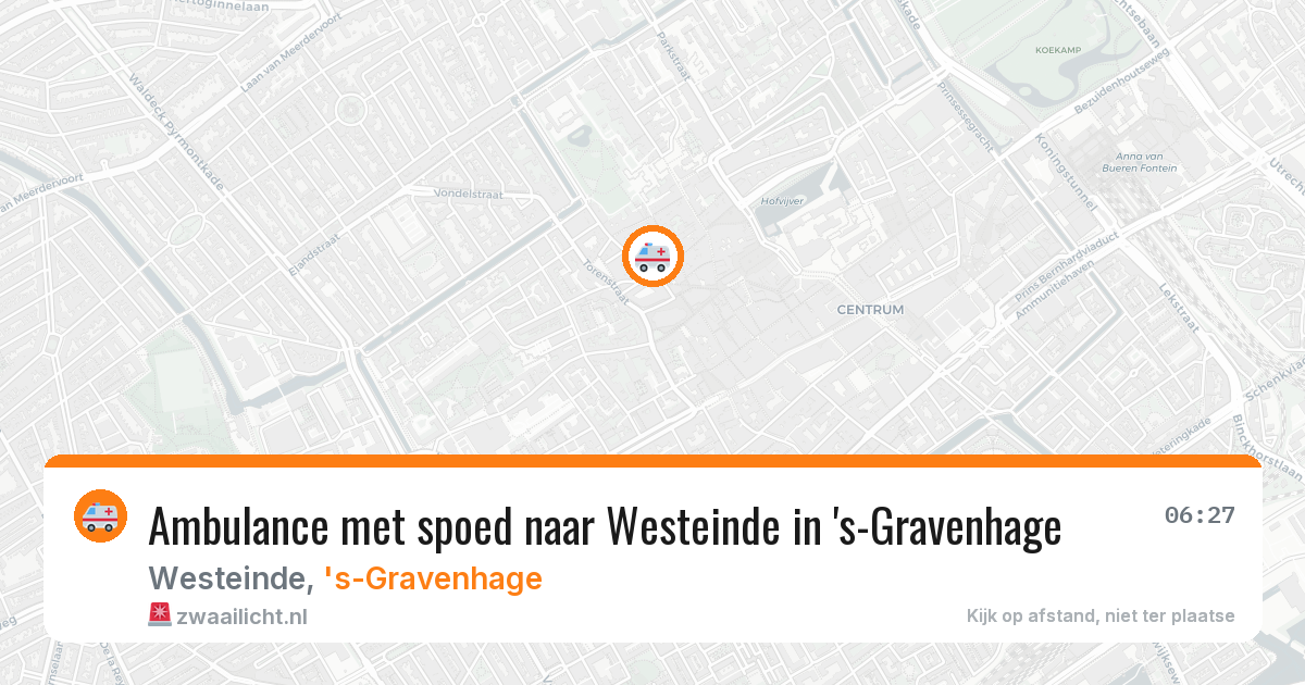 Ambulance met spoed naar Westeinde in 's-Gravenhage — 2 jul 2026